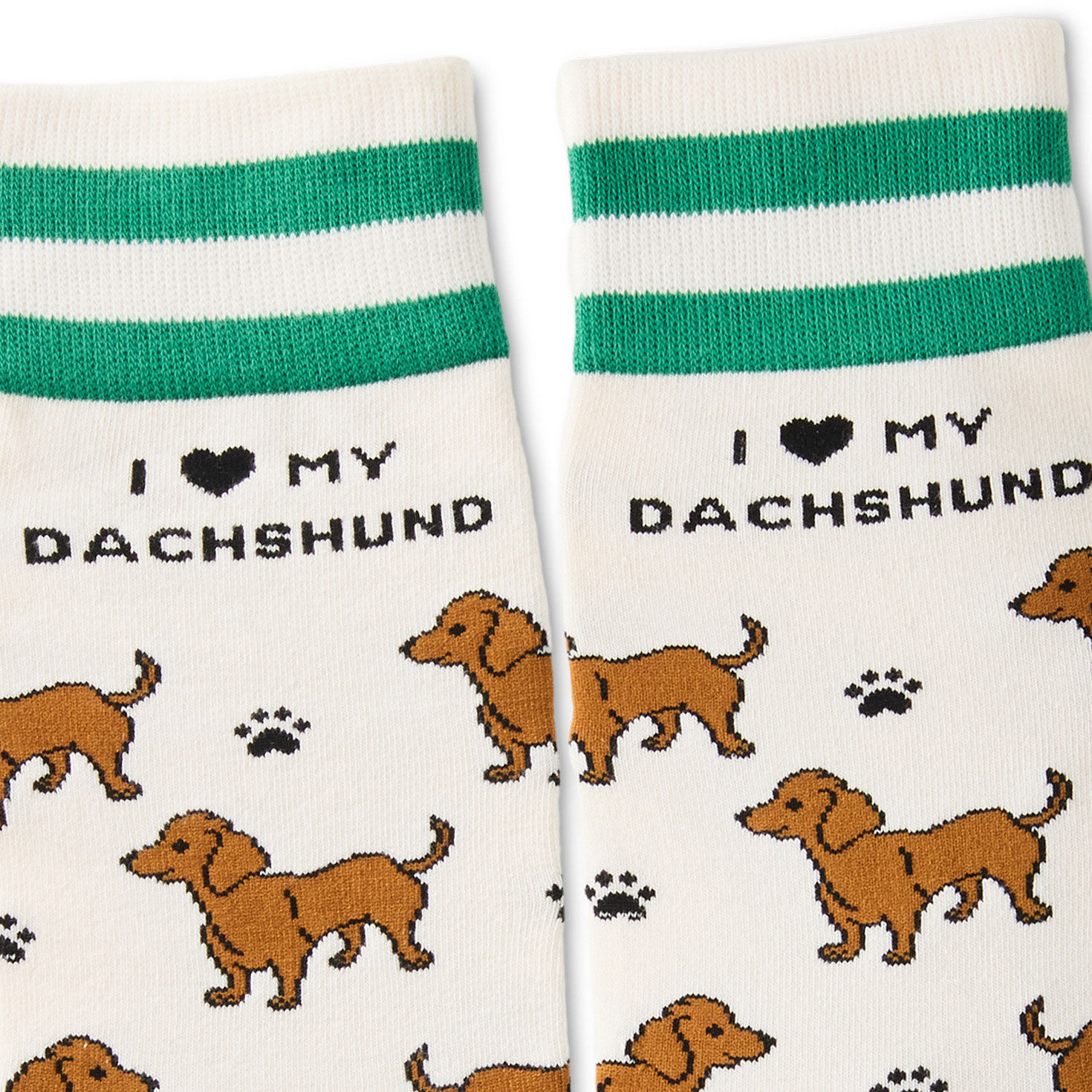 I Love My Dachshund Novelty Socks  image number 3