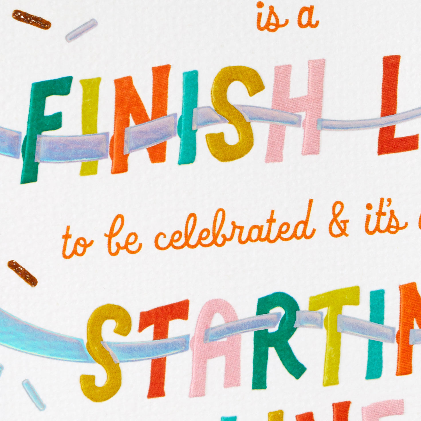 Finish Line Confetti Religious Graduation Card  image number 5