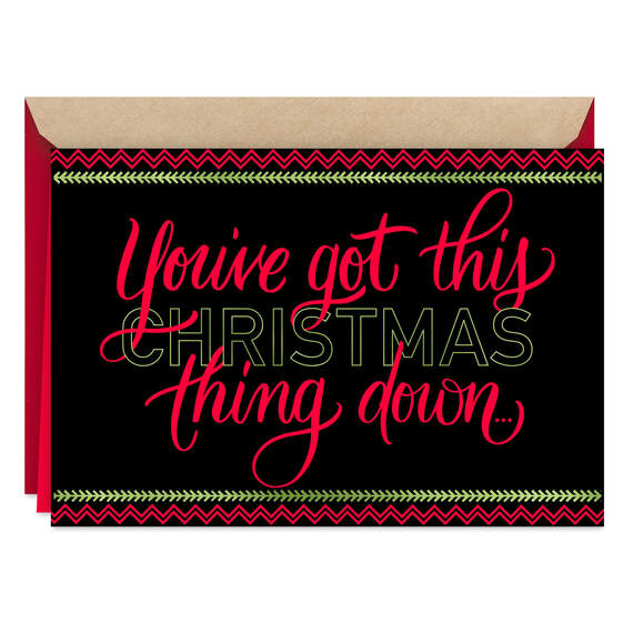 You've Got This Down Christmas Card for Friend, , large image number 1