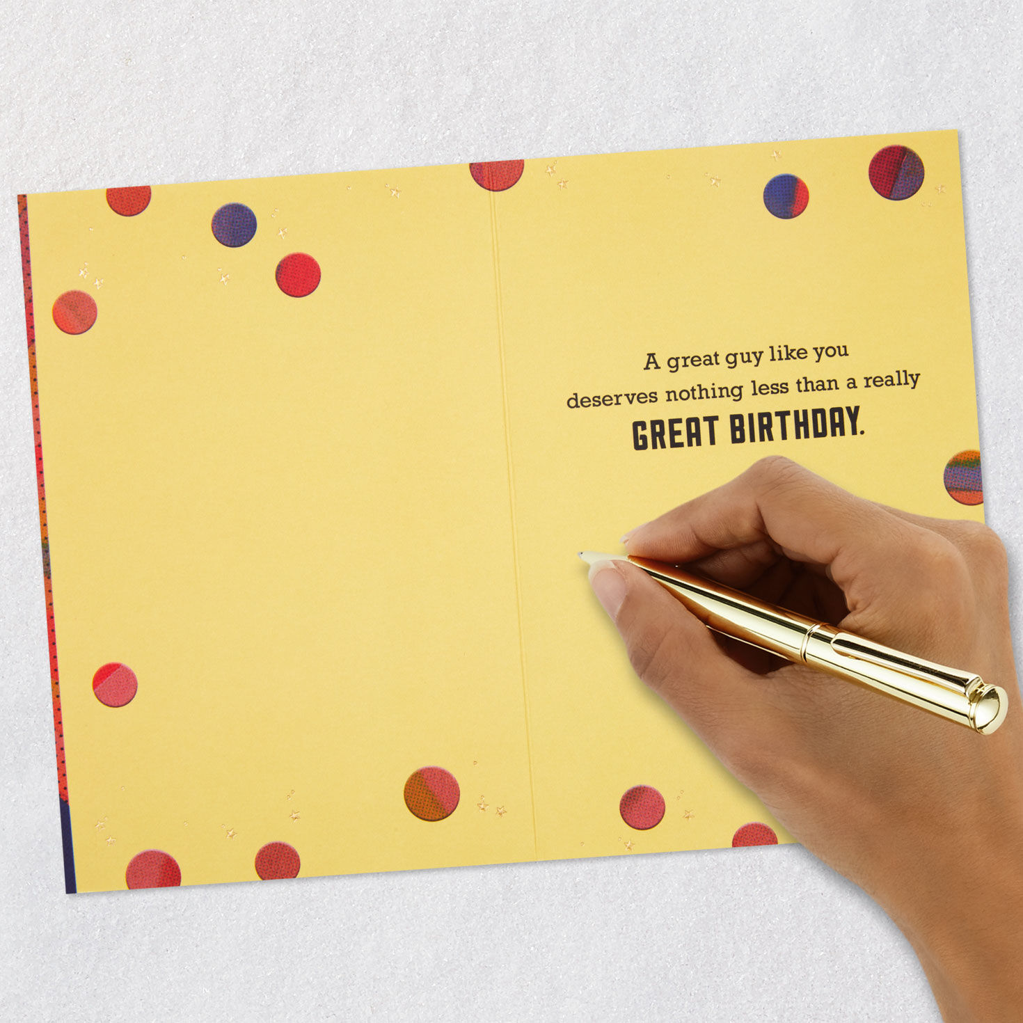 Cake on Plate With Watercolor Rays Birthday Card  image number 6