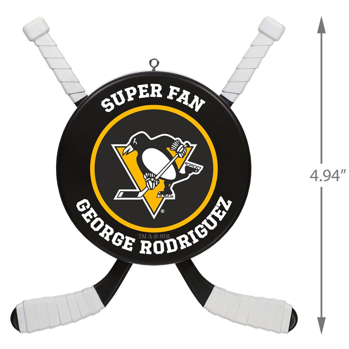 NHL Hockey Personalized Ornament, Pittsburgh Penguins® Personalized