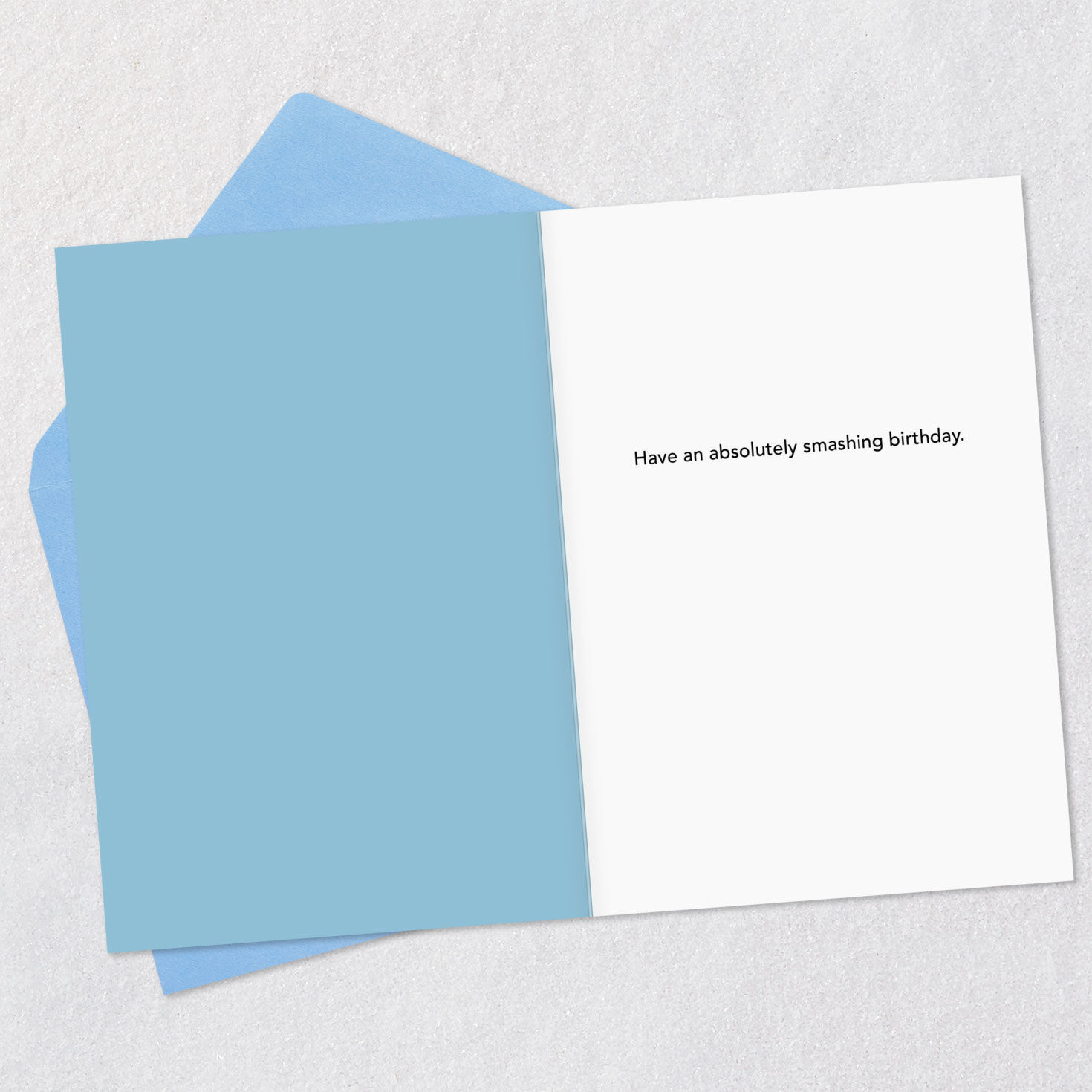 Smashed Cake Funny Birthday Card Open card with envelope image number 3