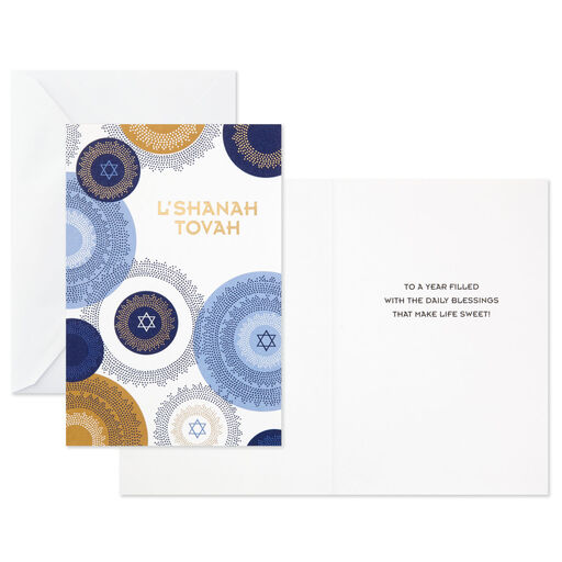 Star of David and Dove Rosh Hashanah Cards, Pack of 6, 