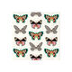 Butterflies on White Cocktail Napkins, Set of 16