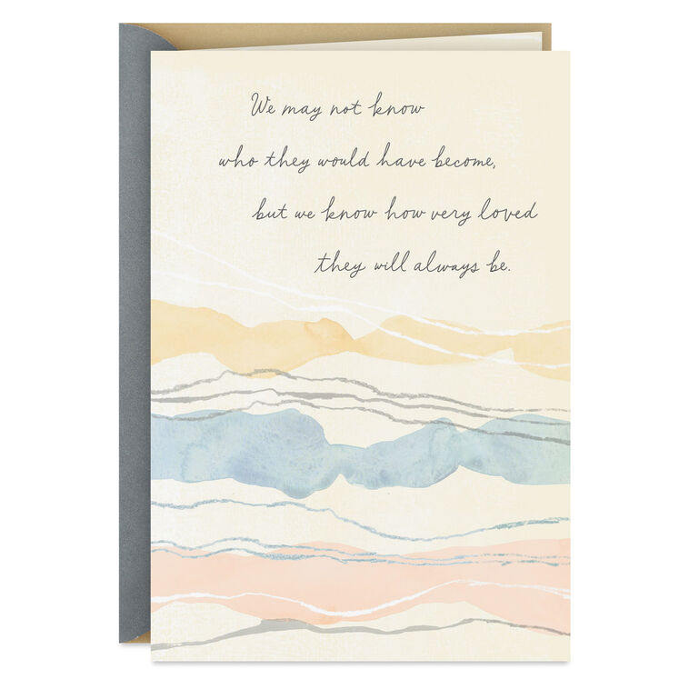 Abstract Watercolor Sympathy Card for Loss of Baby Card Front image number 1
