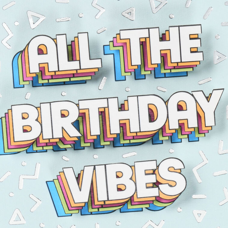 Good Vibes Birthday Card, , large image number 4