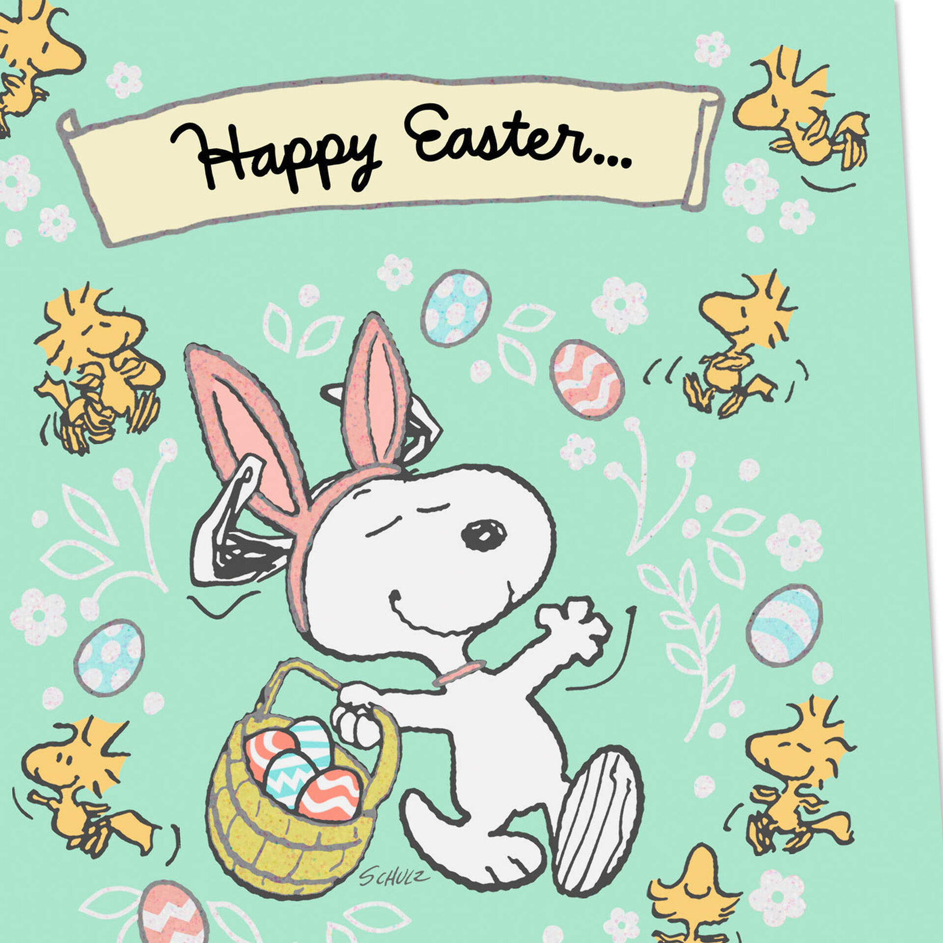 Peanuts® Snoopy Easter Bunny and Woodstock Easter Card for All