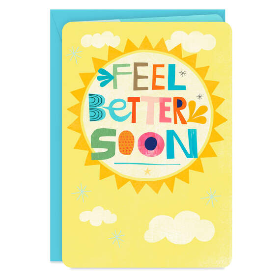 16" Feel Better Soon Sun Jumbo Get Well Card, , large image number 1