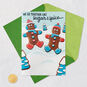 Gingerbread Couple Funny Romantic Christmas Card Card Front with Envelope and Gold Seal image number 6