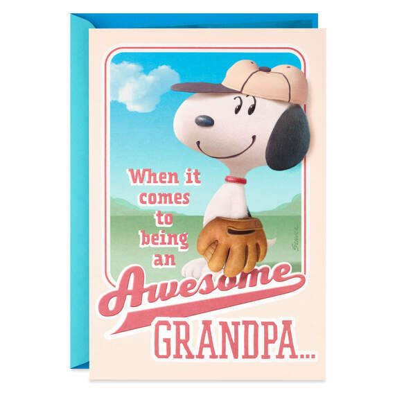 Peanuts® Snoopy Awesome Grandpa Pop-Up Father's Day Card, , large image number 1