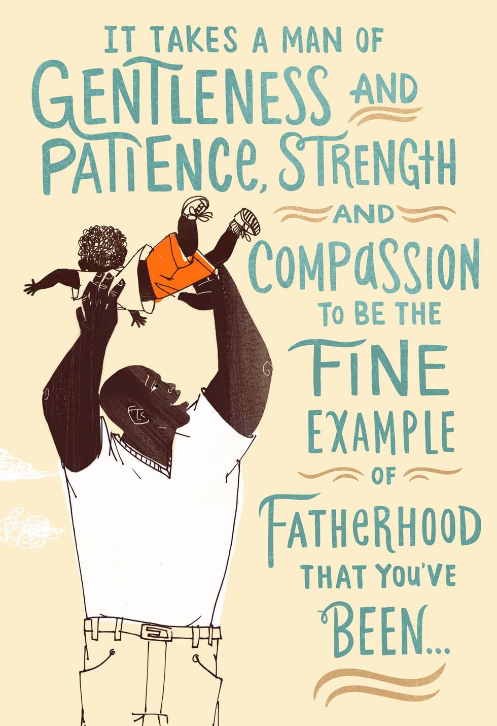 Man of Gentleness and Strength Birthday Card for Him