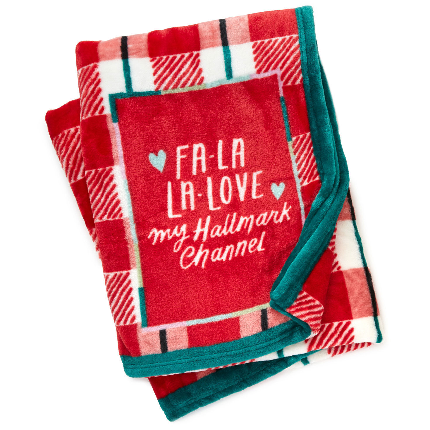 Hallmark Channel Fa-La-La-Love Plaid Blanket, 50x60, , large image number 3