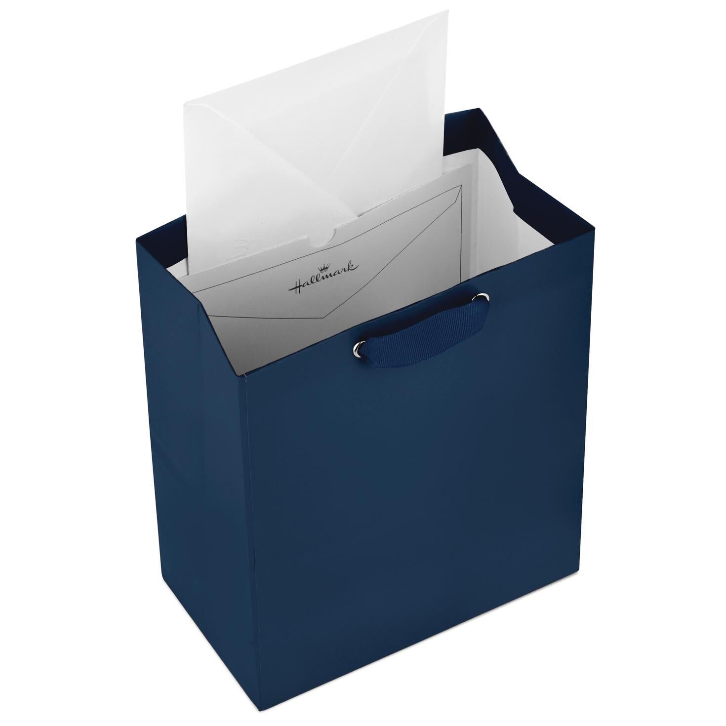large navy gift bags