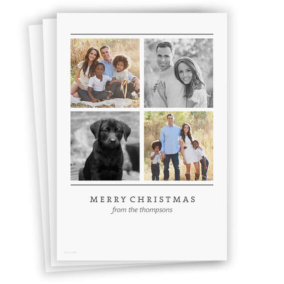 Create Your Own Collage Flat Christmas Card