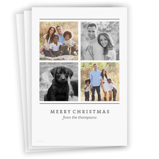 Create Your Own Collage Flat Christmas Card, 