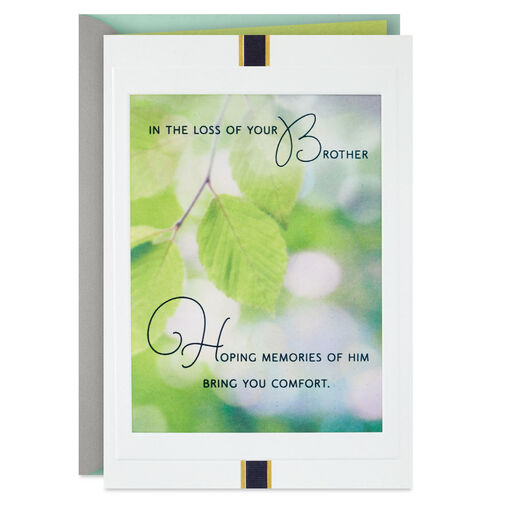Memories Bring Comfort Sympathy Card for Loss of Brother, 
