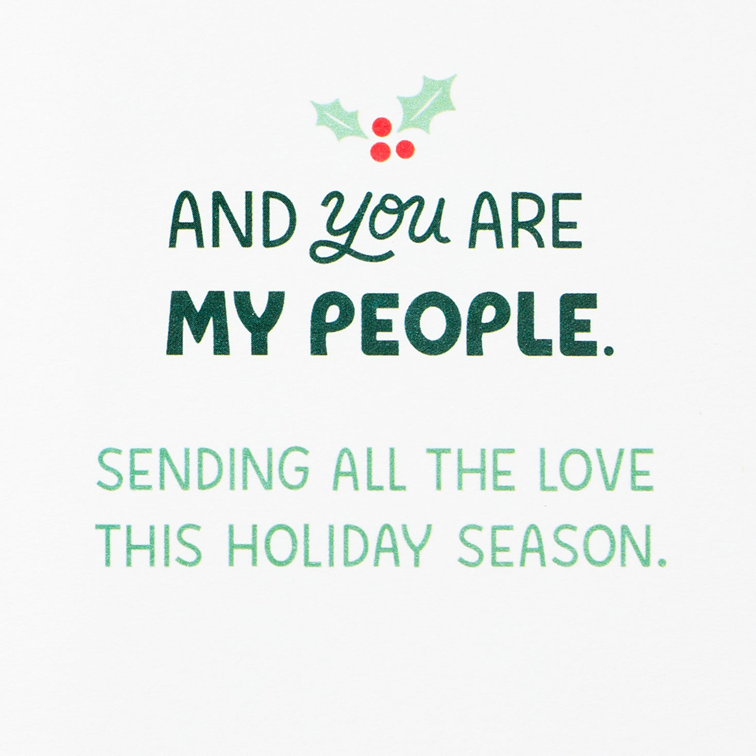 Heart-Shaped Candy Canes and Holly Christmas Card sentiment image number 2