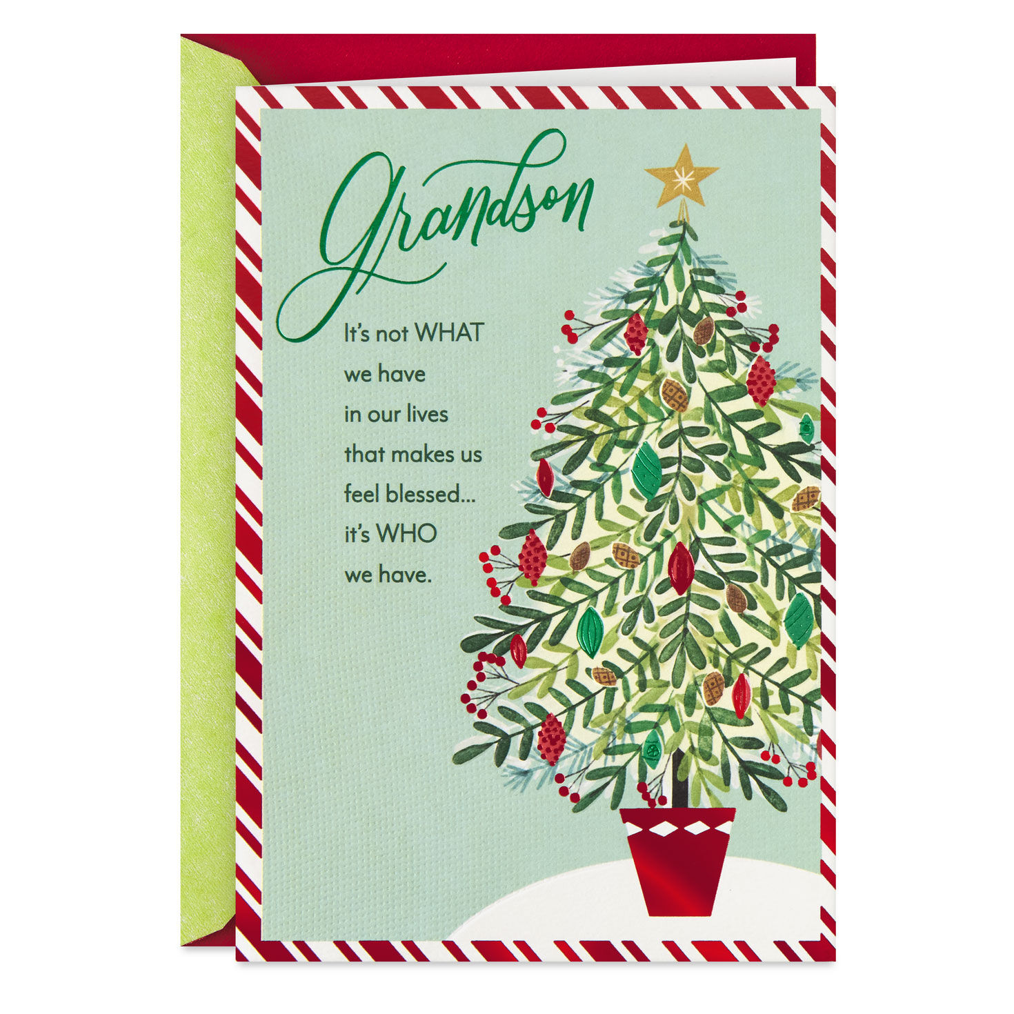 You're a Gift to Thank God for Religious Christmas Card for Grandson for only USD 4.99 | Hallmark