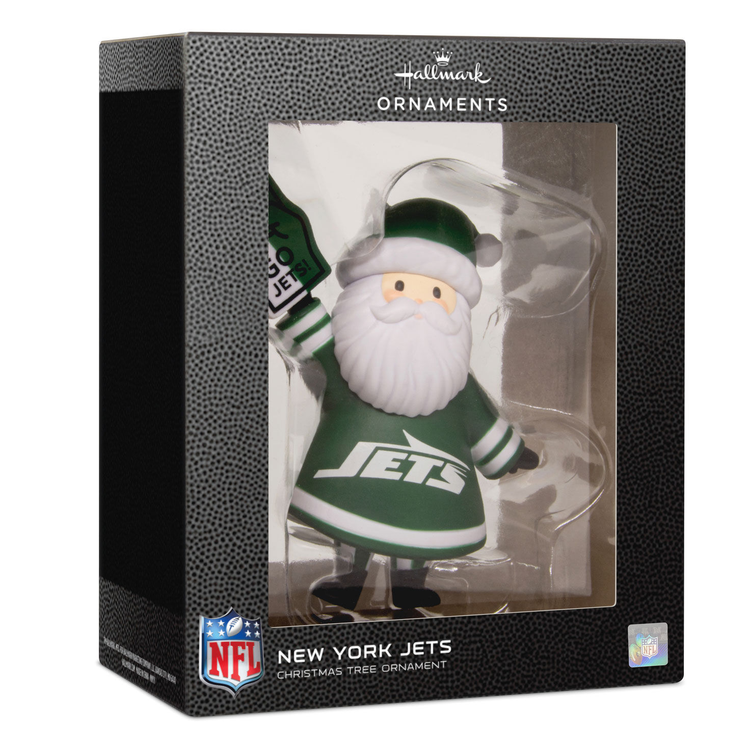 New York Jets Santa Fan Christmas Ornament  image number 7