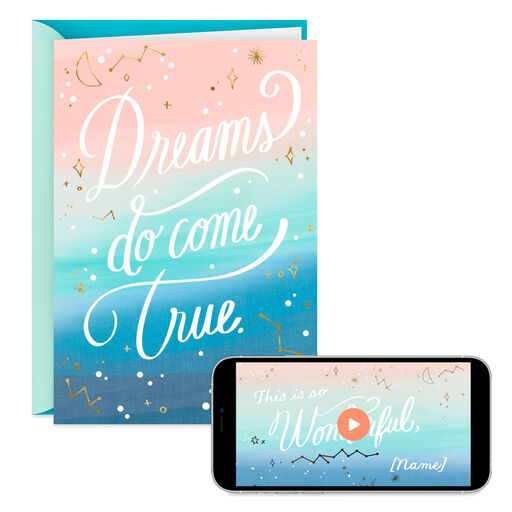 Dreams Do Come True Video Greeting Congratulations Card, 