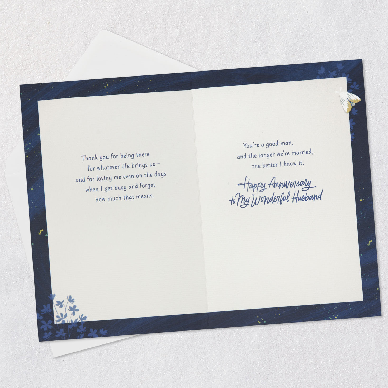 Thank You for Being There Anniversary Card for Husband - Greeting Cards ...