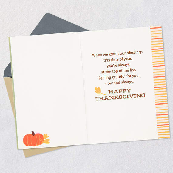 Grateful for You Thanksgiving Card for Grandson, , large image number 3
