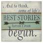 Life's Best Stories Rustic Wood Sign, , large image number 1