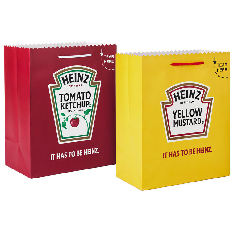 13" Heinz™ Ketchup and Mustard 2-Pack Large Gift Bag Bundle