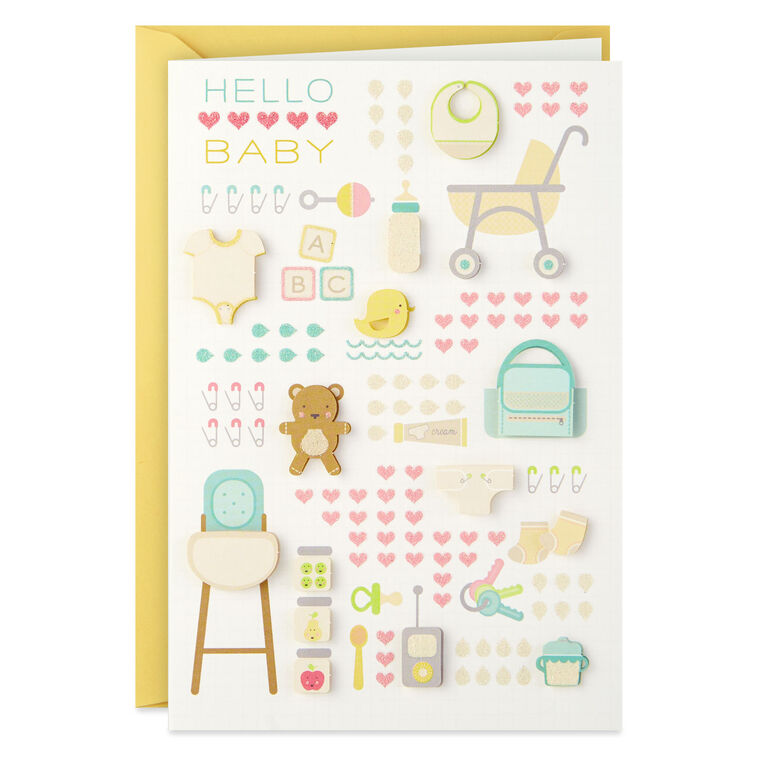 So Much Love and Cuteness New Baby Card