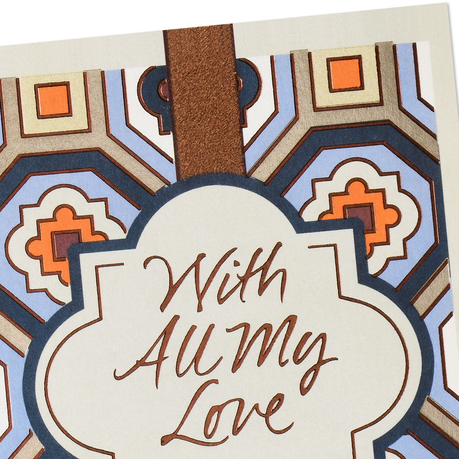 Moroccan Tile Romantic Love Birthday Card Card Front Detail image number 5