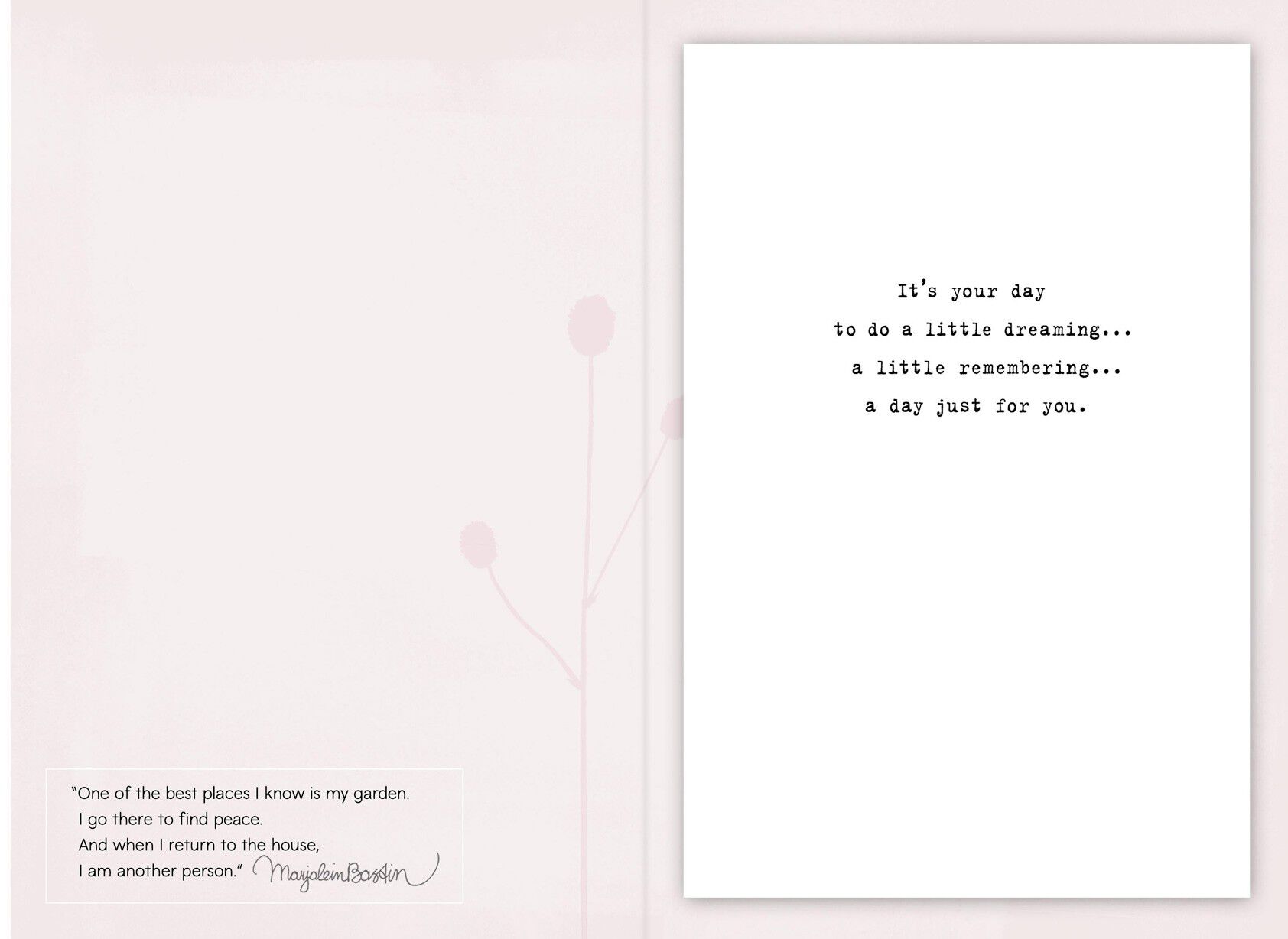 A Day To Dream Marjolein Bastin Birthday Card