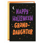 Purple and Orange Stars Halloween Card for Granddaughter Card Front image number 1