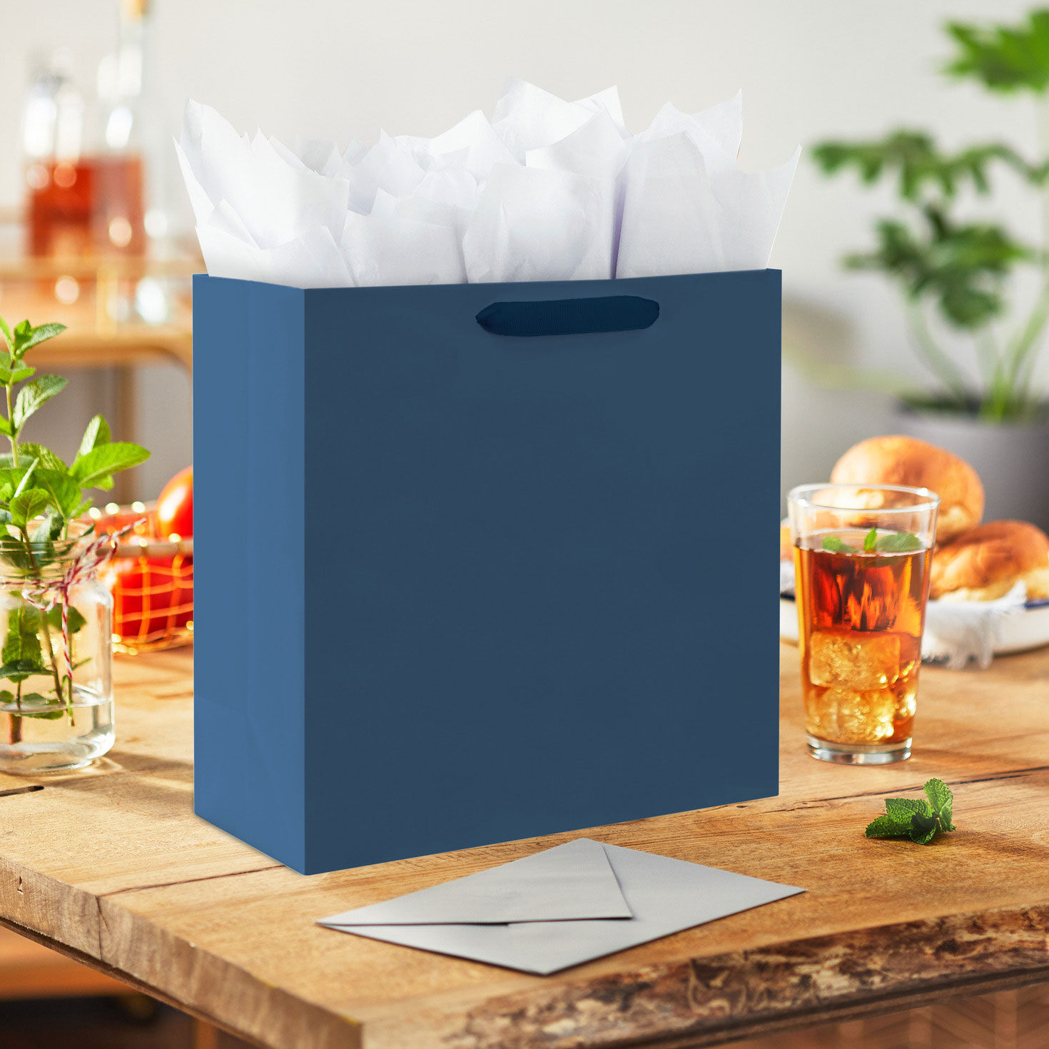 10.4 Navy Blue Large Square Gift Bag Gift Bags Hallmark