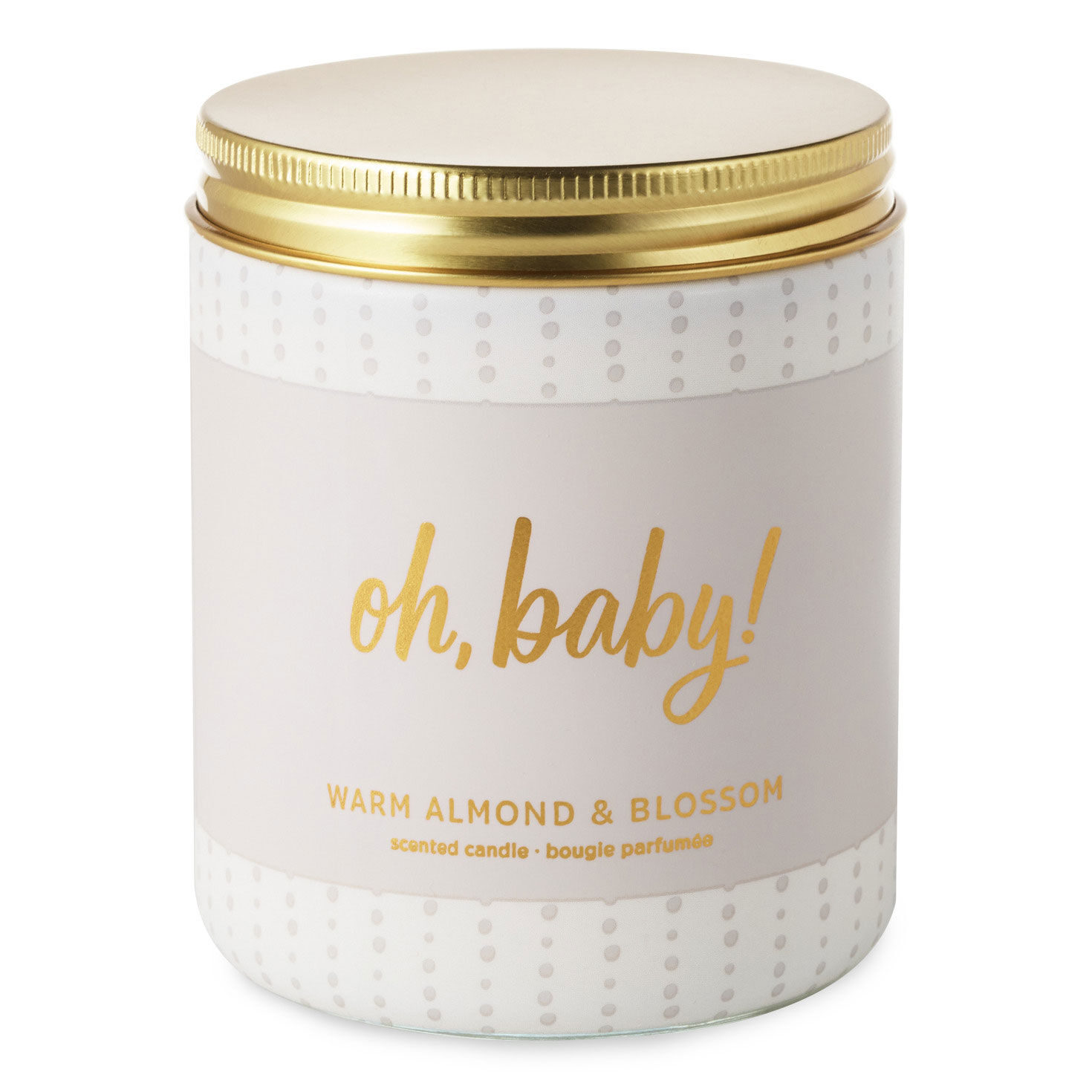 Oh Baby Warm Almond and Blossom Scented Jar Candle, 7 oz.