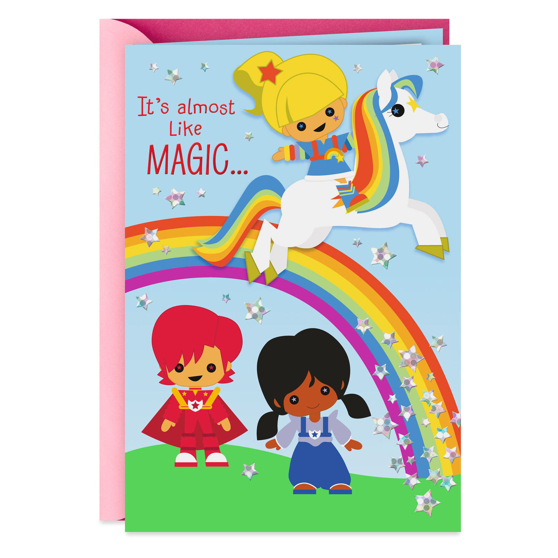 Rainbow Brite And Friends Stylized Coloring Card With Stickers Greeting Cards Hallmark