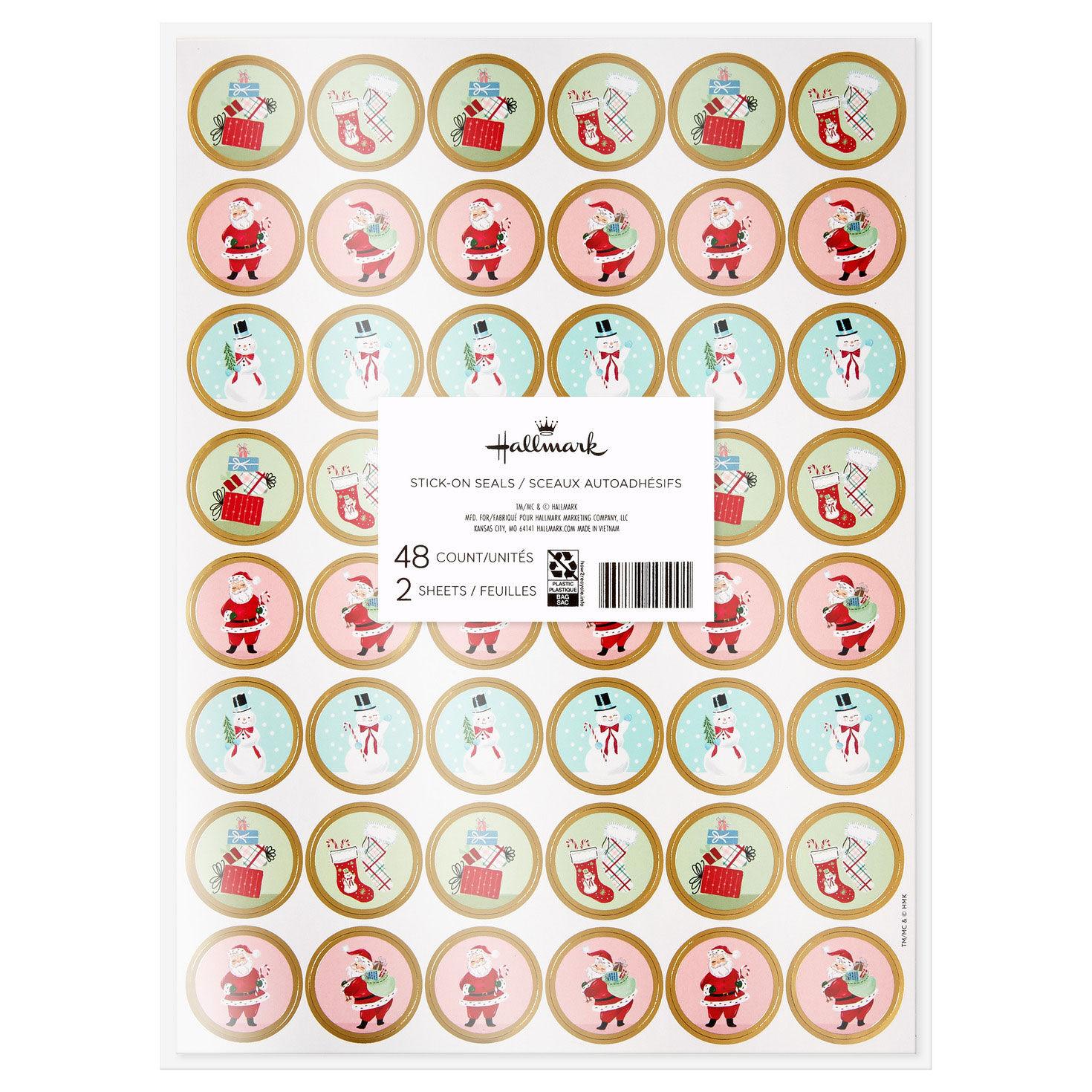 Pastel Nostalgic Christmas Seal Sheets package front image number 6