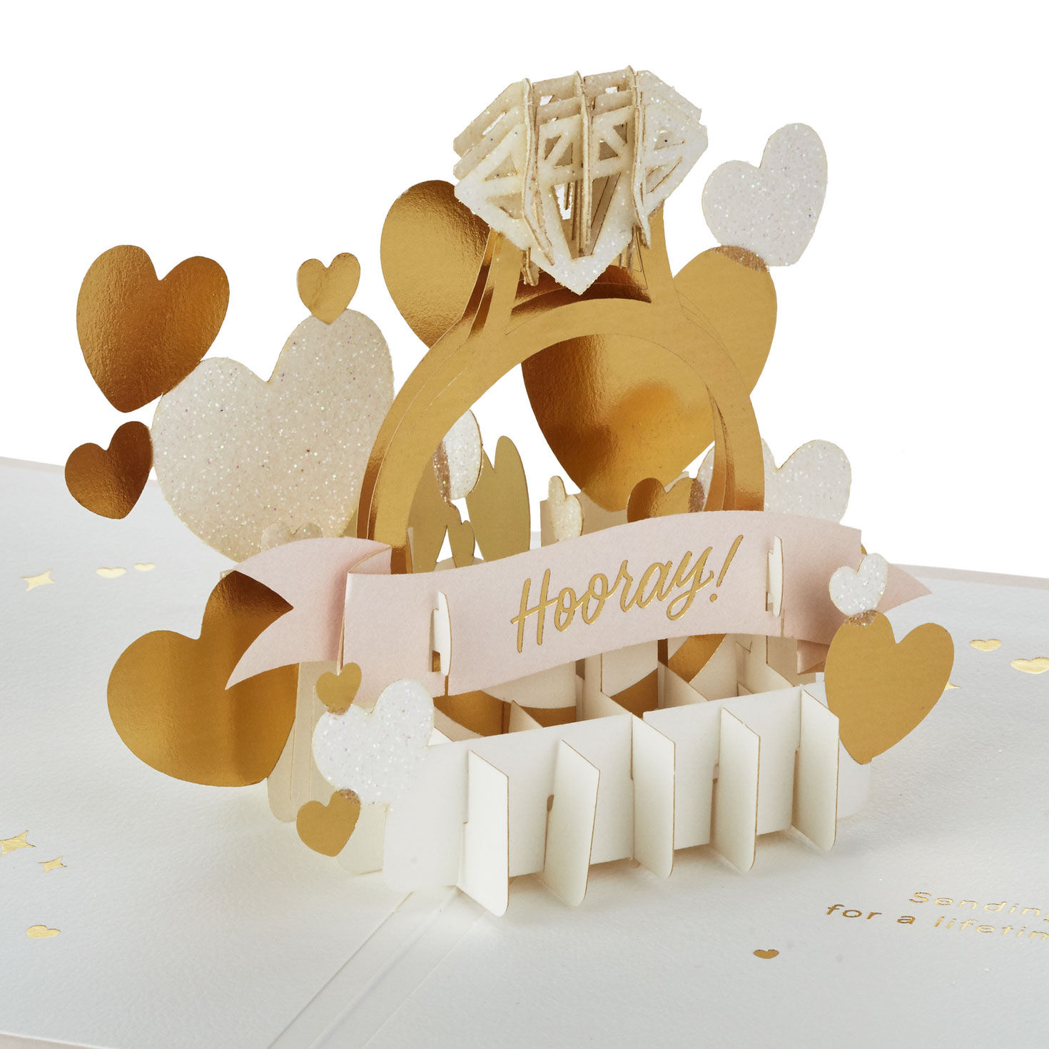 Wishing You a Lifetime of Happiness Pop-Up Engagement Card