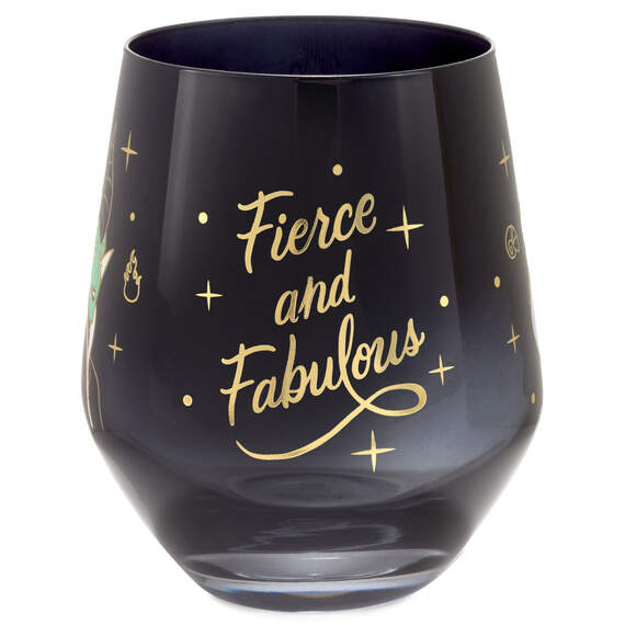 Disney Villains Fierce and Fabulous Stemless Wine Glass, 16 oz., , large image number 1