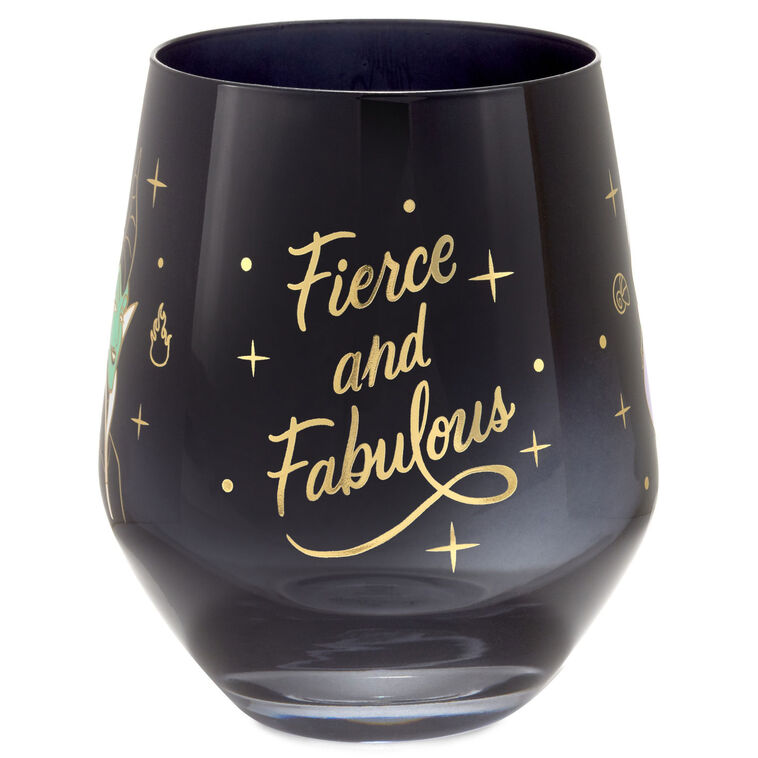Disney Villains Fierce and Fabulous Stemless Wine Glass, 16 oz.