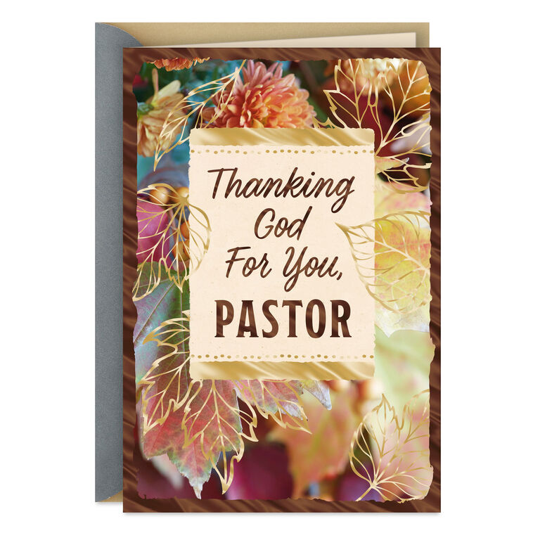 Thanking God for You Religious Clergy Appreciation Card for Pastor