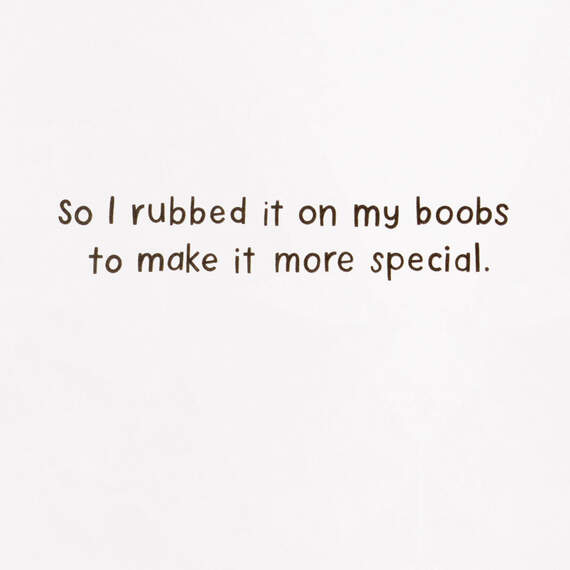 Rubbed My Boobs on It Funny Love Card, , large image number 2