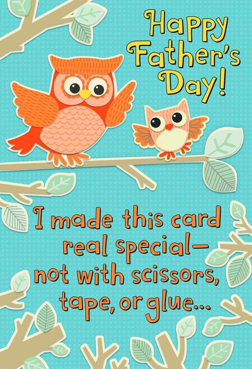 Owl to Owl Recordable Father's Day Card, , large image number 1