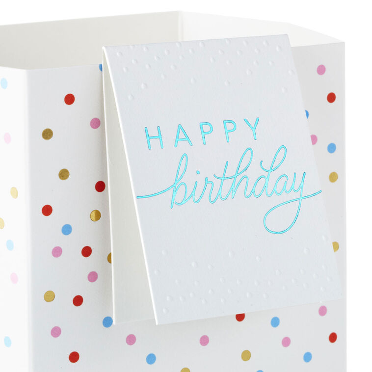 Build-a-Bouquet Happy Birthday Confetti Pop-Up Paper Vase With Mini Card, Happy Birthday Confetti, large image number 3