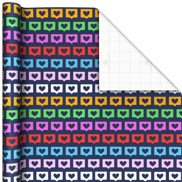 Beads and Hearts Wrapping Paper Roll 3-Pack  image number 5