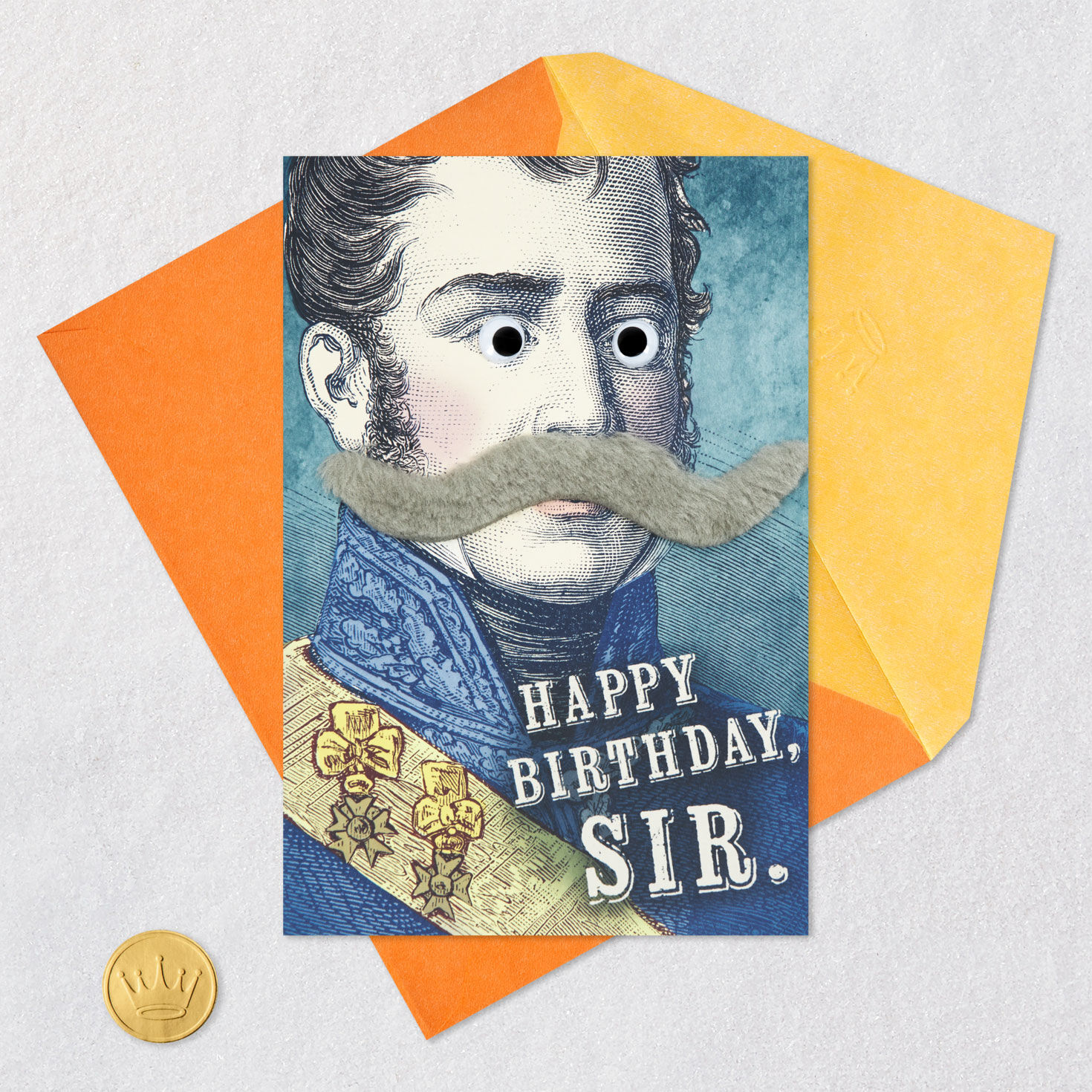 Dapper Gentleman Funny Birthday Card With Removable Mustache for only USD 6.99 | Hallmark