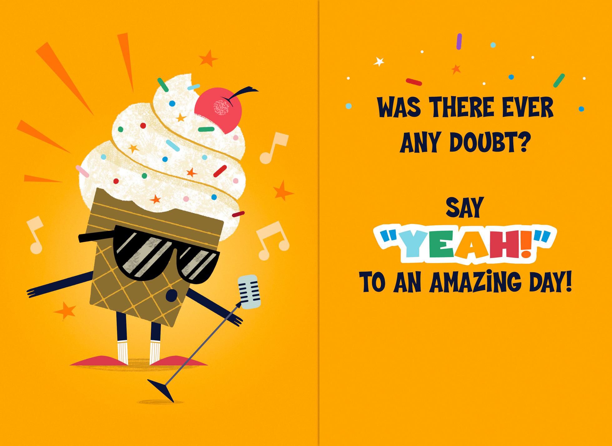 Coolest Person Around Musical Birthday Card