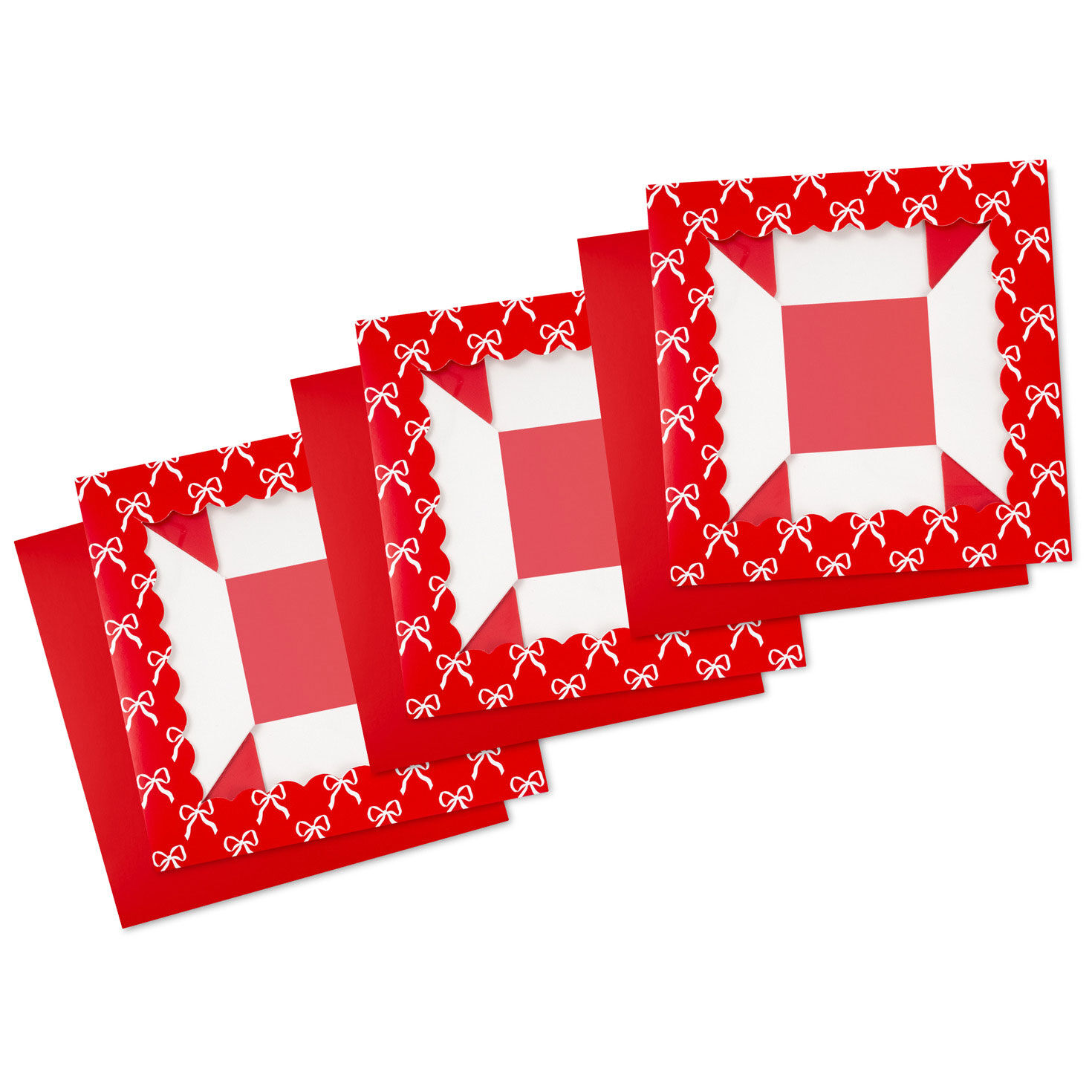 Window Boxes Set in Red and White Bows Design flat fanned image number 5