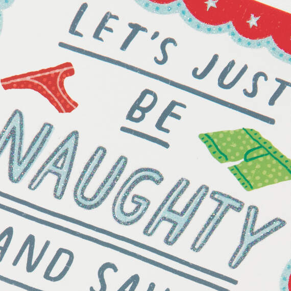 Let's Be Naughty Funny Christmas Card, , large image number 4