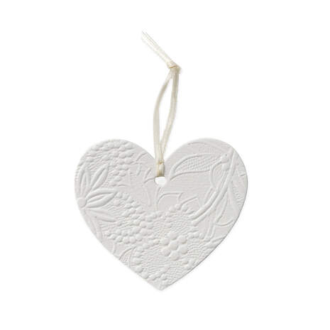Embossed Heart Gift Trim With Ribbon, , large