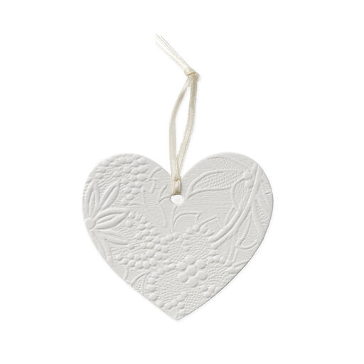 Embossed Heart Gift Trim With Ribbon, 